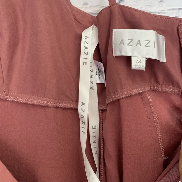 NWT AZAZIE Blush Pink linia stretch satin dress - Picture 6 of 7